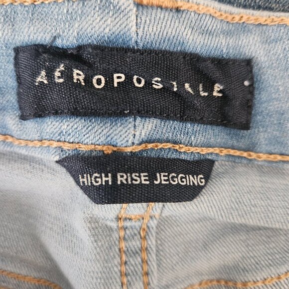 Aeropostale High Rise Ripped up 8 Regular Jean Jegging - Picture 4 of 7